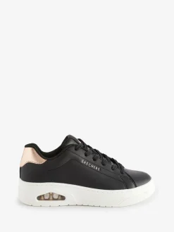 Zwart - Skechers Uno Court sneakers voor dames