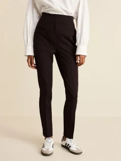 Zwart - Skinny getailleerde broek