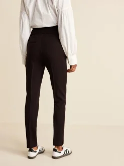 Zwart - Skinny getailleerde broek