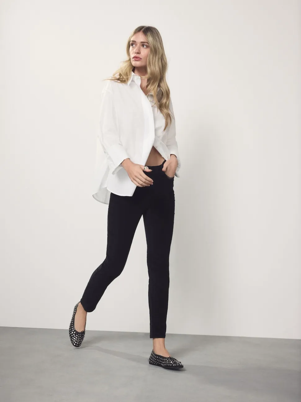 Zwart - Slim Velvet Cord Jeans