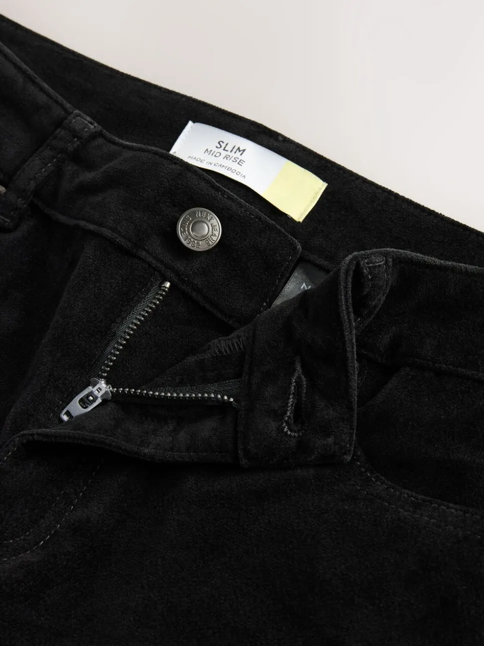 Zwart - Slim Velvet Cord Jeans