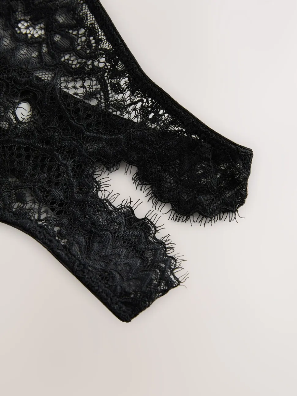 Zwart - Slipjes met kant