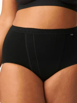 Zwart - Sloggi set van 2 buikcorrigerende slips