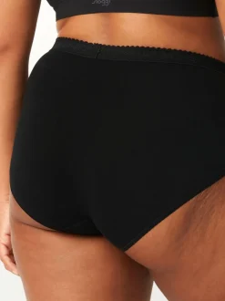 Zwart - Sloggi set van 2 buikcorrigerende slips