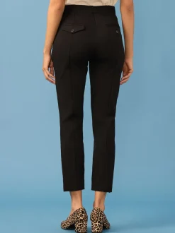 Zwart - Smalle vormgevende broek