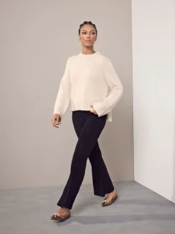 Zwart - Smoothing Corduroy Bootcut Trousers