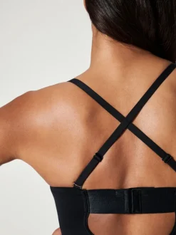 Zwart - SPANXshape™ Suit Your Fancy Strapless Cupped Briefs Bodysuit