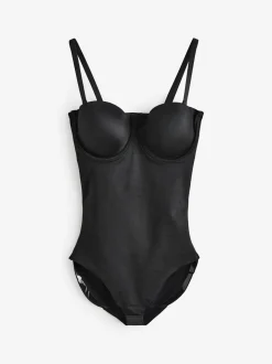 Zwart - SPANXshape™ Suit Your Fancy Strapless Cupped Briefs Bodysuit