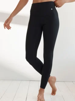 Zwart - Sport Dry Tech buikcorrigerende legging met hoge taille en volledige lengte