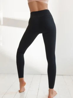Zwart - Sport Dry Tech buikcorrigerende legging met hoge taille en volledige lengte