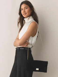 Zwart - Suède clutch