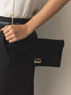 Zwart - Suède clutch
