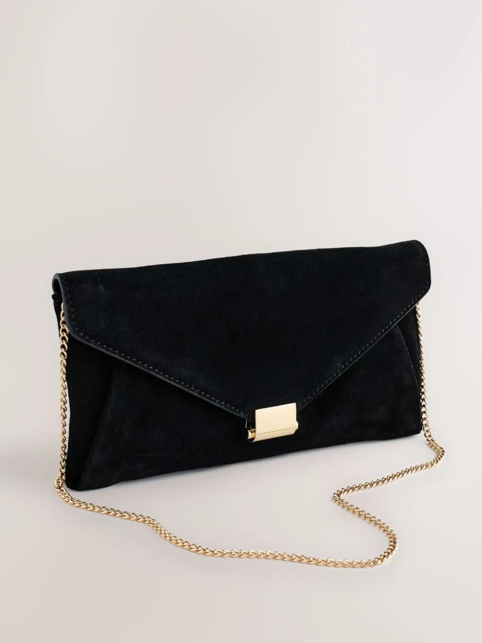 Zwart - Suède clutch