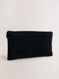 Zwart - Suède clutch