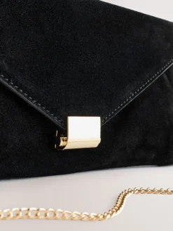 Zwart - Suède clutch