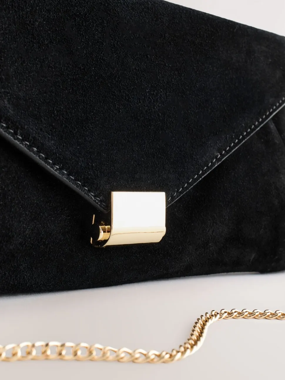 Zwart - Suède clutch