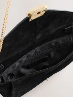 Zwart - Suède clutch