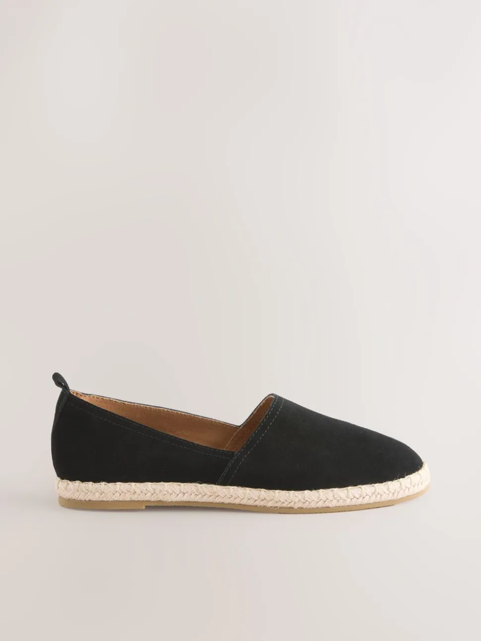 Zwart - Suède espadrilles met dichte neus