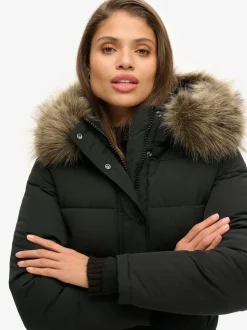Zwart - Superdry Everest bomberjack met capuchon