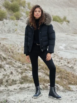 Zwart - Superdry Everest bomberjack met capuchon