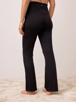 Zwart - Supersoft Dry Tech Flared Yoga Sports Maternity Leggings