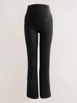 Zwart - Supersoft Dry Tech Flared Yoga Sports Maternity Leggings