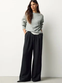 Zwart - Superwide Pleated Trousers