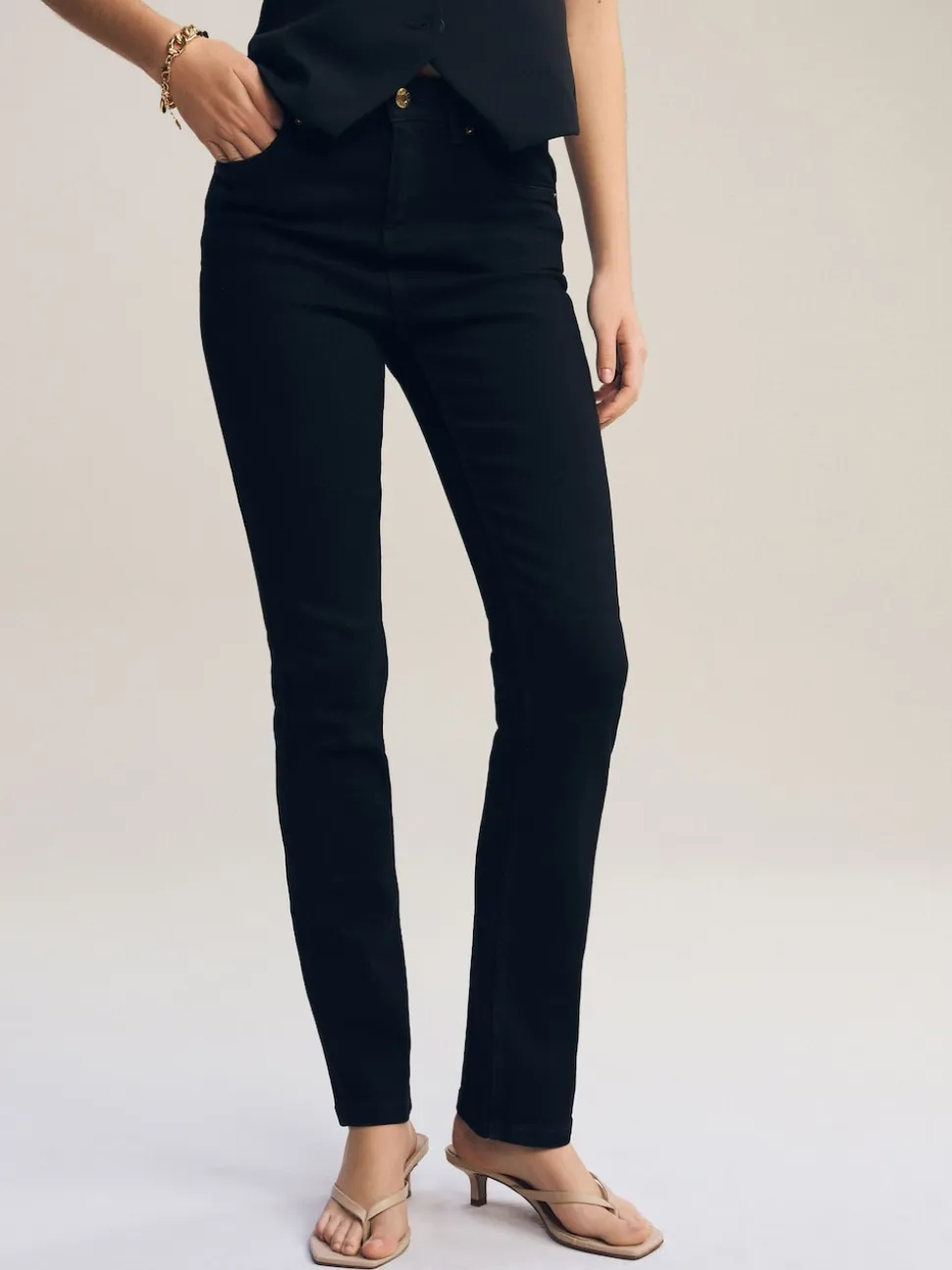 Zwart - Superzachte slim-fit jeans