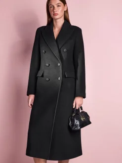 Zwart - Tabitha Simmons X Next Premium Double Breasted Coat