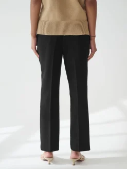 Zwart - Tailored Elasticated Back Straight Leg Trousers