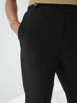 Zwart - Tailored Elasticated Back Straight Leg Trousers