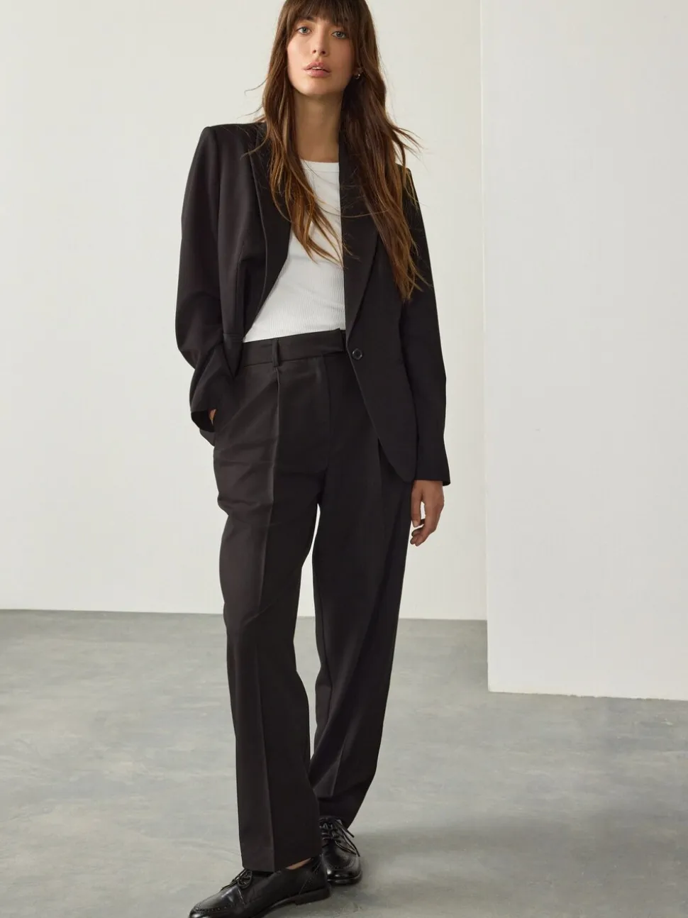 Zwart - Tailored Tapered Trousers