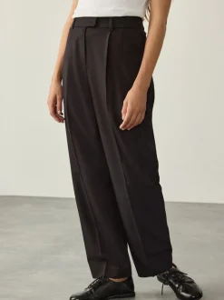 Zwart - Tailored Tapered Trousers