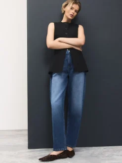 Zwart - Tailored Waistcoat With Wool