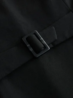 Zwart - Tailored Waistcoat With Wool
