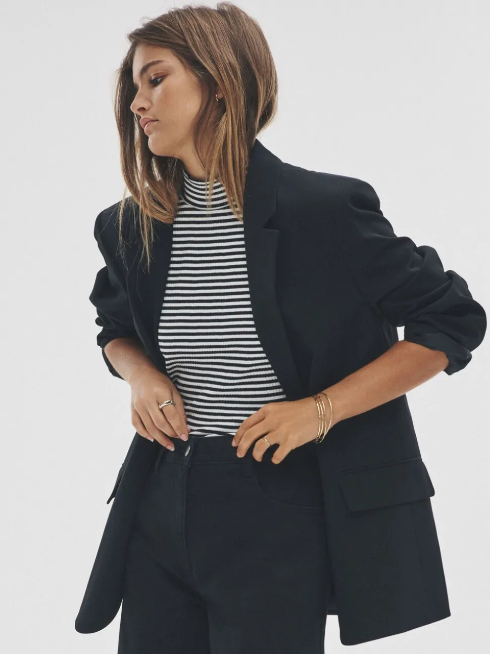 Zwart - The Set Single Breasted Blazer