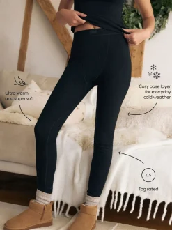 Zwart - Thermal Maximum Warmth Cosy Pointelle Leggings