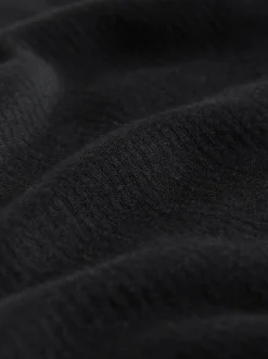 Zwart - Thermal Maximum Warmth Cosy Ribbed Roll Neck Top
