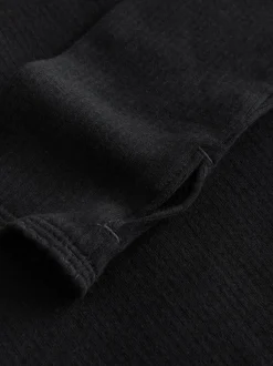 Zwart - Thermal Maximum Warmth Cosy Ribbed Roll Neck Top