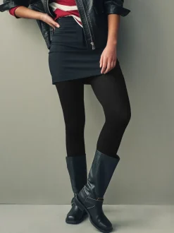 Zwart - Thermal Wool Blend Knitted Tights 1 Pack
