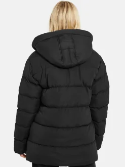 Zwart - Threadbare - Gewatteerd jack met capuchon