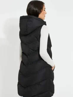 Zwart - Threadbare - Lange bodywarmer