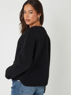 Zwart - Threadbare borg fleece Toggle jack