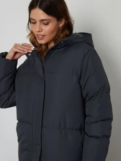 Zwart - Threadbare Maxi Puffer Jacket