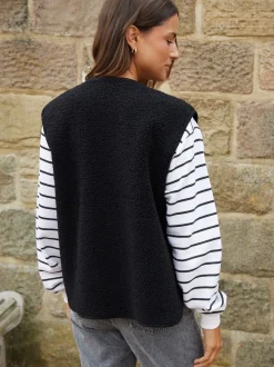 Zwart - Threadbare omkeerbaar gilet met borg