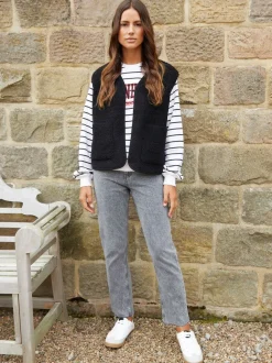 Zwart - Threadbare omkeerbaar gilet met borg