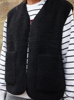 Zwart - Threadbare omkeerbaar gilet met borg