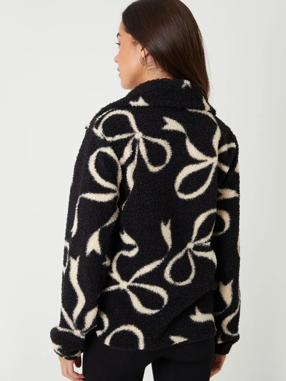 Zwart - Threadbare Quarter Zip Fleece