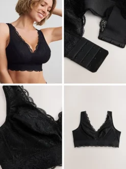 Zwart - Total Support Lace Bra