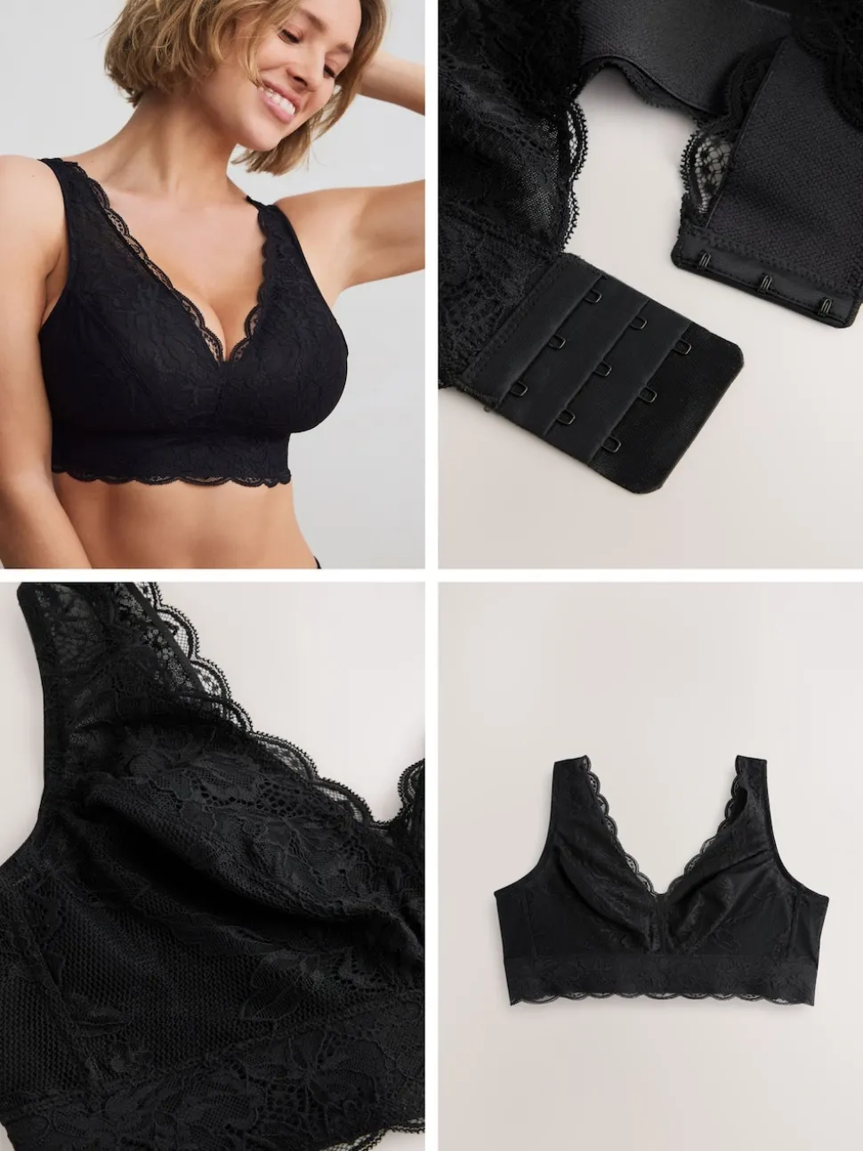 Zwart - Total Support Lace Bra